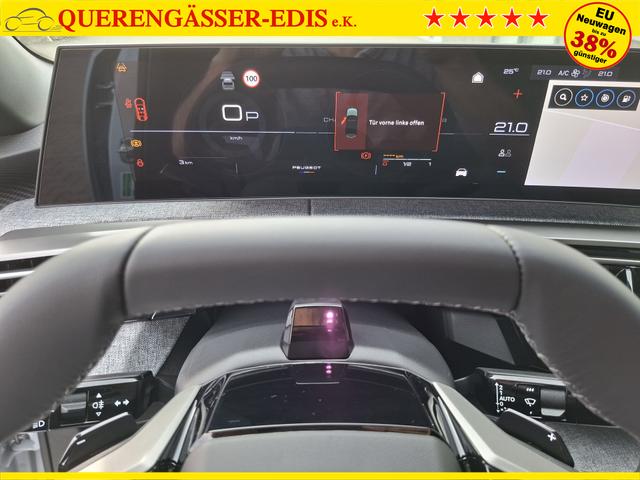 Peugeot 3008 Allure Hybrid 145PS e-DCS6 (Automatik), Grau-Metallic, ANH&Auml;NGERKUPPLUNG, Panorama-Navigations-Paket, Grip-Control-Paket, 19" ALU, Beh. Frontscheibe, Trennnetz, Adaptiver Tempomat, Toter-Winkel, 360&deg;Kamera, Parksensoren vorn/hinten, Lenkradheizung, Alarmanlage 