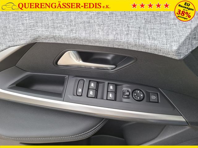 Peugeot 3008 Allure Hybrid 145PS e-DCS6 (Automatik), Grau-Metallic, ANH&Auml;NGERKUPPLUNG, Panorama-Navigations-Paket, Grip-Control-Paket, 19" ALU, Beh. Frontscheibe, Trennnetz, Adaptiver Tempomat, Toter-Winkel, 360&deg;Kamera, Parksensoren vorn/hinten, Lenkradheizung, Alarmanlage 