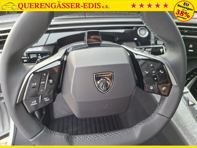 Peugeot 3008 Allure Hybrid 145PS e-DCS6 (Automatik), Grau-Metallic, ANH&Auml;NGERKUPPLUNG, Panorama-Navigations-Paket, Grip-Control-Paket, 19" ALU, Beh. Frontscheibe, Trennnetz, Adaptiver Tempomat, Toter-Winkel, 360&deg;Kamera, Parksensoren vorn/hinten, Lenkradheizung, Alarmanlage 