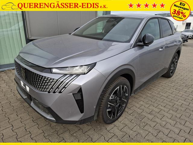 Peugeot 3008 Allure Hybrid 145PS e-DCS6 (Automatik), Grau-Metallic, ANH&Auml;NGERKUPPLUNG, Panorama-Navigations-Paket, Grip-Control-Paket, 19" ALU, Beh. Frontscheibe, Trennnetz, Adaptiver Tempomat, Toter-Winkel, 360&deg;Kamera, Parksensoren vorn/hinten, Lenkradheizung, Alarmanlage 