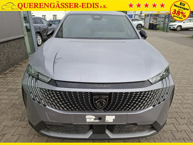 Peugeot 3008 Allure Hybrid 145PS e-DCS6 (Automatik), Grau-Metallic, ANH&Auml;NGERKUPPLUNG, Panorama-Navigations-Paket, Grip-Control-Paket, 19" ALU, Beh. Frontscheibe, Trennnetz, Adaptiver Tempomat, Toter-Winkel, 360&deg;Kamera, Parksensoren vorn/hinten, Lenkradheizung, Alarmanlage 
