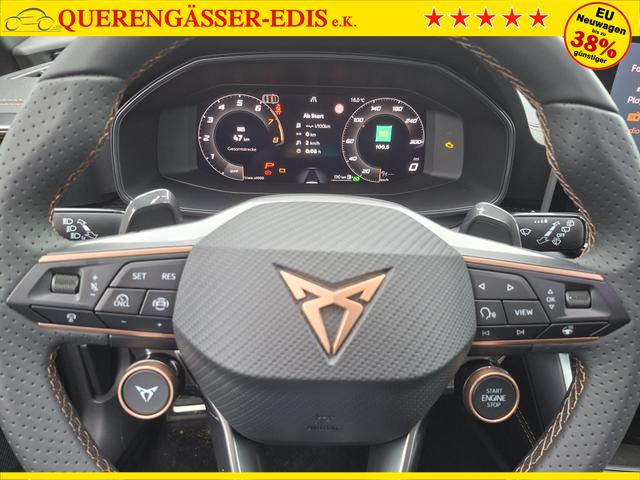 Cupra Formentor Basis 1.5 eTSI 150PS DSG (AUTOMATIK), 18" Alu, Sitzheizung, M-Lederlenkrad beheizt, 3-Zonen-Climatronic, Parksensoren vorne/hinten, Adaptiver Tempomat, Digitales Cockpit 10", Radio 12,9" + Full-Link (Navi-Funktion &uuml;ber Smartphone), FULL-LED-Scheinwerfer 