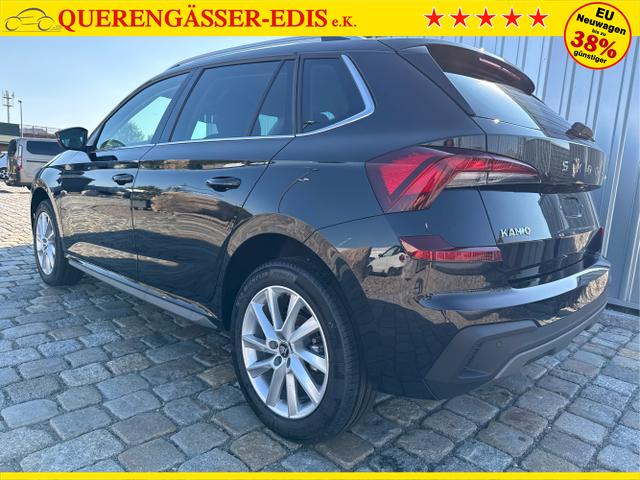 Skoda / Kamiq / Schwarz / / / 130 Jahre Premium Edition 1.5 TSI 150 PS DSG Anh&auml;ngerkupplung-AppleCarPlay-AndroidAuto-Winterpaket-Alcantara-DAB-Tempomat-Totwinkelassist-Kamera-SunSet-el.Heckklappe-17''Alu, Beispielbilder, ggf. teilweise mit Sonderausstattung