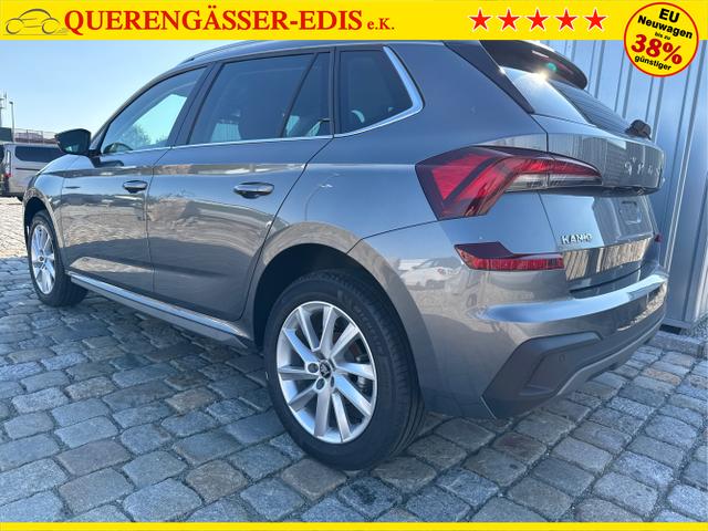 Skoda / Kamiq / Grau / / / 130 Jahre Premium Edition 1.5 TSI 150 PS DSG Anh&auml;ngerkupplung-AppleCarPlay-AndroidAuto-Winterpaket-Alcantara-DAB-Tempomat-Totwinkelassist-Kamera-SunSet-el.Heckklappe-17''Alu-Sofort, Beispielbilder, ggf. teilweise mit Sonderausstattung