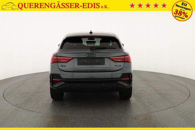 Audi Q3 Sportback 40 TDI quattro S line qu S-LINE, AHK, 19-Zoll, Optik schwarz, Navi, Kamera, el. Klappe, 4-J. Garantie 