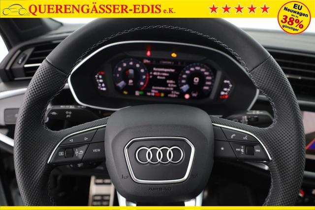Audi Q3 Sportback 45 TFSI quattro S line qu S-LINE, Pano, AHK, 19-Zoll, Optik schwarz, Navi, Kamera, el. Klappe, 4-J. Garantie 