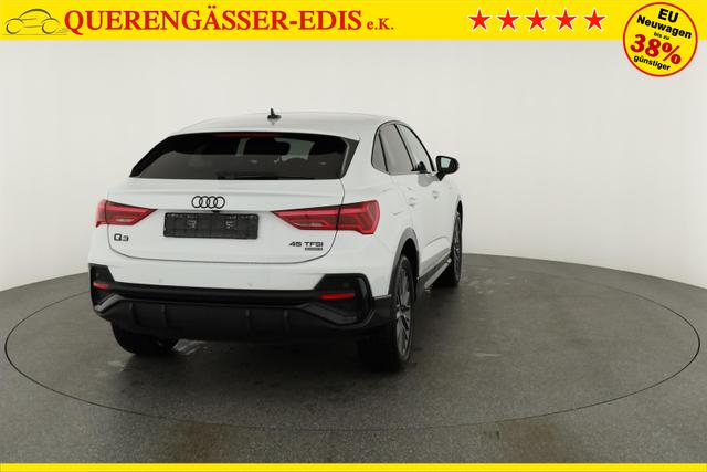 Audi Q3 Sportback 45 TFSI quattro S line qu S-LINE, Pano, AHK, 19-Zoll, Optik schwarz, Navi, Kamera, el. Klappe, 4-J. Garantie 