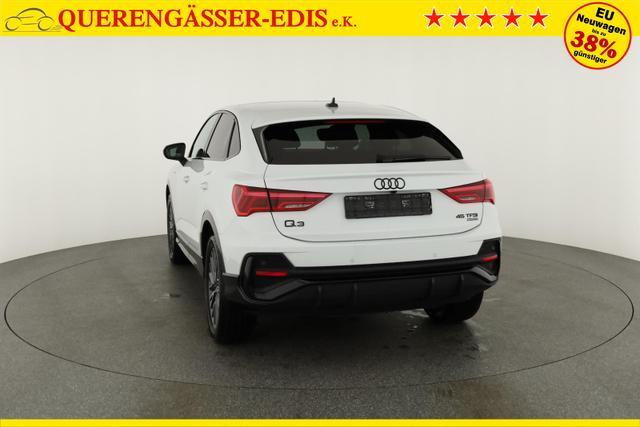 Audi Q3 Sportback 45 TFSI quattro S line qu S-LINE, Pano, AHK, 19-Zoll, Optik schwarz, Navi, Kamera, el. Klappe, 4-J. Garantie 