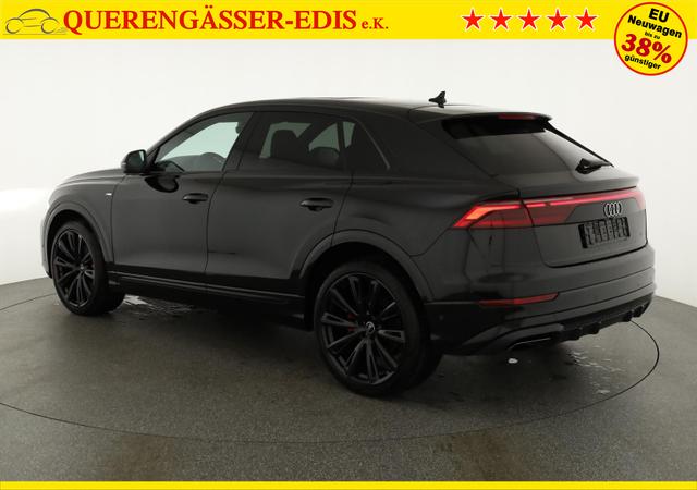 Audi Q8 50 TDI quattro qu S-LINE, Standheizung, HuD, Luft, Pano, B&O, 23-Zoll, AHK, Leder, AreaView, Optik schwarz 