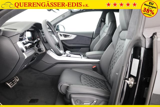 Audi Q8 50 TDI quattro qu S-LINE, Standheizung, HuD, Luft, Pano, B&O, 23-Zoll, AHK, Leder, AreaView, Optik schwarz 