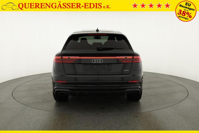 Audi Q8 50 TDI quattro qu S-LINE, Standheizung, HuD, Luft, Pano, B&O, 23-Zoll, AHK, Leder, AreaView, Optik schwarz 
