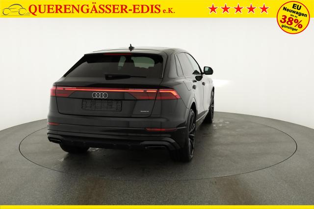 Audi Q8 50 TDI quattro qu S-LINE, Standheizung, HuD, Luft, Pano, B&O, 23-Zoll, AHK, Leder, AreaView, Optik schwarz 