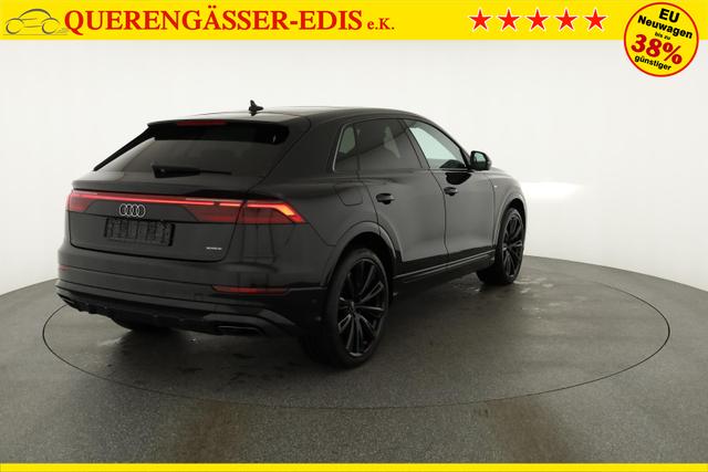 Audi Q8 50 TDI quattro qu S-LINE, Standheizung, HuD, Luft, Pano, B&O, 23-Zoll, AHK, Leder, AreaView, Optik schwarz 