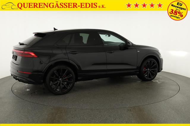 Audi Q8 50 TDI quattro qu S-LINE, Standheizung, HuD, Luft, Pano, B&O, 23-Zoll, AHK, Leder, AreaView, Optik schwarz 