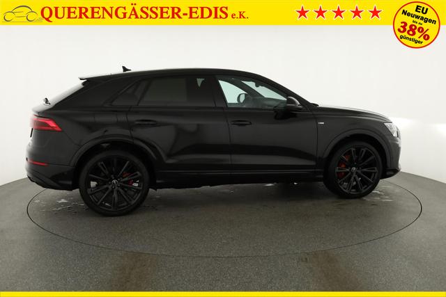 Audi Q8 50 TDI quattro qu S-LINE, Standheizung, HuD, Luft, Pano, B&O, 23-Zoll, AHK, Leder, AreaView, Optik schwarz 