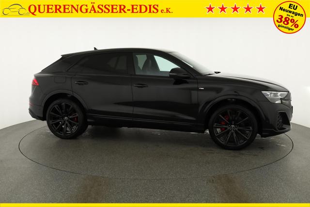 Audi Q8 50 TDI quattro qu S-LINE, Standheizung, HuD, Luft, Pano, B&O, 23-Zoll, AHK, Leder, AreaView, Optik schwarz 