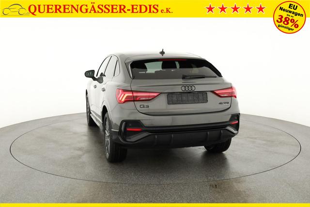 Audi Q3 Sportback 45 TFSI quattro S line qu S-LINE, AHK, 19-Zoll, Optik schwarz, Navi, Kamera, el. Klappe 