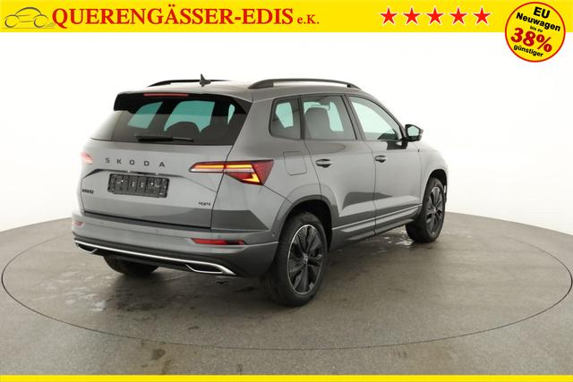 Skoda Karoq Sportline 4x4 2.0 TDI DSG Sportline, Pano, AHK, Navi, Matrix, AreaView, Side, Kamera, el. Klappe, FS-beheizbar, Winter 