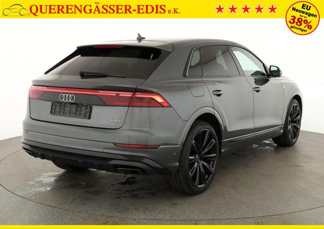 Audi Q8 50 TDI quattro qu S-LINE, Standheizung, HuD, Luft, Pano, B&O, 23-Zoll, AHK, Leder, AreaView, Optik schwarz 