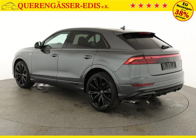 Audi Q8 50 TDI quattro qu S-LINE, Standheizung, HuD, Luft, Pano, B&O, 23-Zoll, AHK, Leder, AreaView, Optik schwarz 