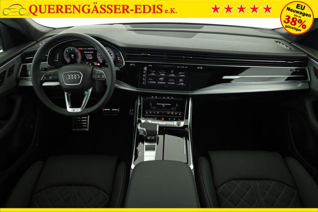 Audi Q8 50 TDI quattro qu S-LINE, Standheizung, HuD, Luft, Pano, B&O, 23-Zoll, AHK, Leder, AreaView, Optik schwarz 