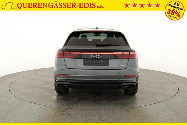 Audi Q8 50 TDI quattro qu S-LINE, Standheizung, HuD, Luft, Pano, B&O, 23-Zoll, AHK, Leder, AreaView, Optik schwarz 
