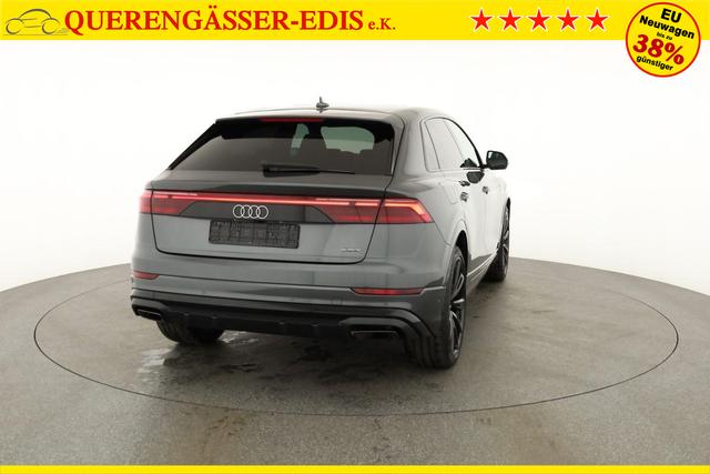 Audi Q8 50 TDI quattro qu S-LINE, Standheizung, HuD, Luft, Pano, B&O, 23-Zoll, AHK, Leder, AreaView, Optik schwarz 