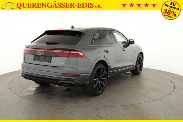 Audi Q8 50 TDI quattro qu S-LINE, Standheizung, HuD, Luft, Pano, B&O, 23-Zoll, AHK, Leder, AreaView, Optik schwarz 