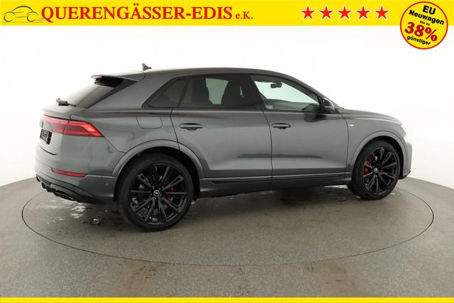 Audi Q8 50 TDI quattro qu S-LINE, Standheizung, HuD, Luft, Pano, B&O, 23-Zoll, AHK, Leder, AreaView, Optik schwarz 