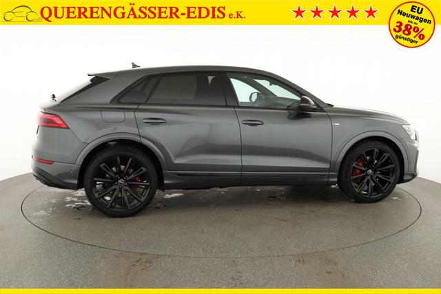 Audi Q8 50 TDI quattro qu S-LINE, Standheizung, HuD, Luft, Pano, B&O, 23-Zoll, AHK, Leder, AreaView, Optik schwarz 