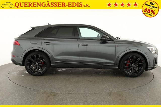 Audi Q8 50 TDI quattro qu S-LINE, Standheizung, HuD, Luft, Pano, B&O, 23-Zoll, AHK, Leder, AreaView, Optik schwarz 