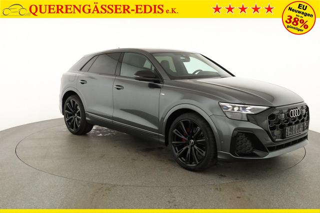 Audi Q8 50 TDI quattro qu S-LINE, Standheizung, HuD, Luft, Pano, B&O, 23-Zoll, AHK, Leder, AreaView, Optik schwarz 