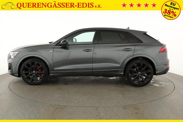 Audi Q8 50 TDI quattro qu S-LINE, Standheizung, HuD, Luft, Pano, B&O, 23-Zoll, AHK, Leder, AreaView, Optik schwarz 
