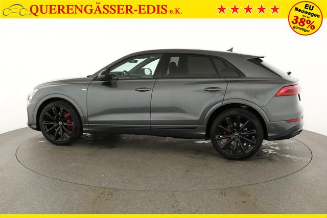 Audi Q8 50 TDI quattro qu S-LINE, Standheizung, HuD, Luft, Pano, B&O, 23-Zoll, AHK, Leder, AreaView, Optik schwarz 