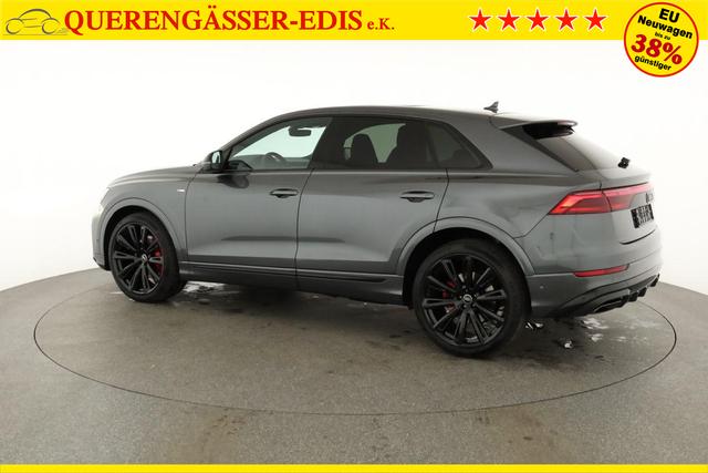 Audi Q8 50 TDI quattro qu S-LINE, Standheizung, HuD, Luft, Pano, B&O, 23-Zoll, AHK, Leder, AreaView, Optik schwarz 