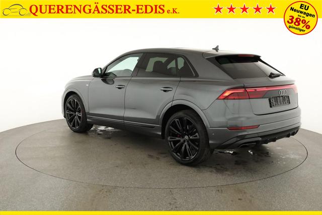 Audi Q8 50 TDI quattro qu S-LINE, Standheizung, HuD, Luft, Pano, B&O, 23-Zoll, AHK, Leder, AreaView, Optik schwarz 