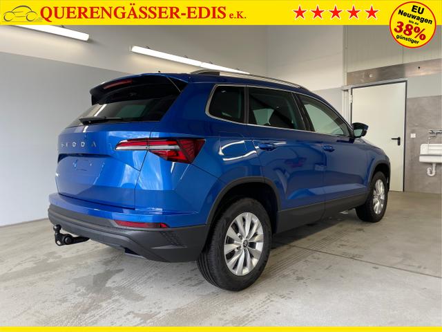Skoda / Karoq / Blau / / / 150PS TSI DSG Navi+ACC+AHK+Kessy+Kamera+Sitzheiz+eHeck+GV5