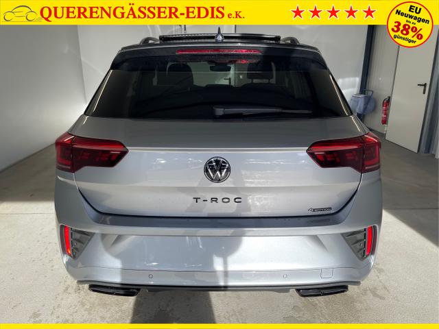 Volkswagen / T-Roc / [K2A2] Pyrit Silber Metallic / Dach Schwarz / / / 190PS 4M DSG Pano+AHK+Black+IQ.Light+IQ.Drive+eHeck+Kamera+Alu19