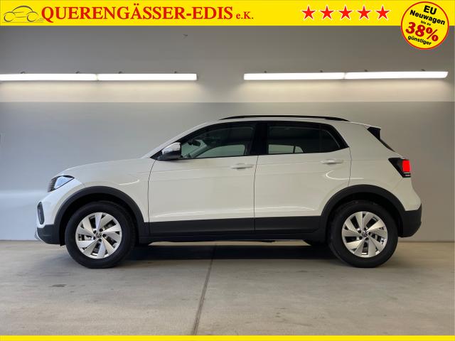 Volkswagen / T-Cross / Weiß / / / 95PS PDC vo+hi+Sitzheizung+App+Side+Travel+Stau+ACC+Klima 