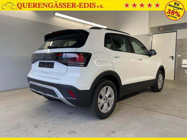 Volkswagen / T-Cross / Weiß / / / 95PS PDC vo+hi+Sitzheizung+App+Side+Travel+Stau+ACC+Klima 
