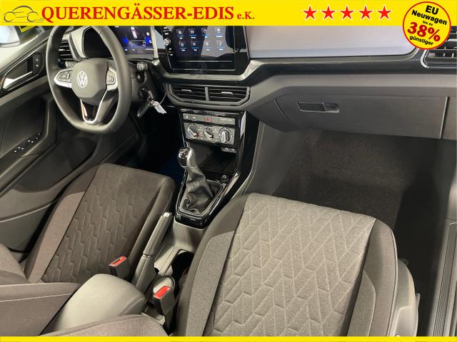 Volkswagen / T-Cross / Weiß / / / 95PS PDC vo+hi+Sitzheizung+App+Side+Travel+Stau+ACC+Klima 