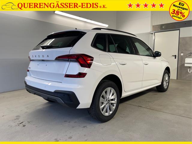 Skoda / KAMIQ / Wei&szlig; / / / 115PS DSG Matrix+AHK+Kamera+PDC vor+hi+Kessy+Sitzheizung+GVL