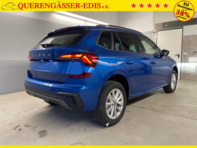 Skoda / KAMIQ / Blau / / / 115PS DSG Matrix+AHK+Kamera+PDC vor+hi+Kessy+Sitzheizung+GVL