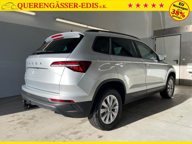 Skoda / Karoq / Silber / / / 150PS DSG AHK+Kamera+ACC+Kessy+Kamera+ParkPilot vo+hi+App
