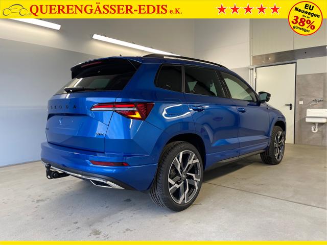 Skoda / Karoq / Blau / / / TDI 4x4 AHK+360°+Alu19+Navi+Matrix+Winter-Paket