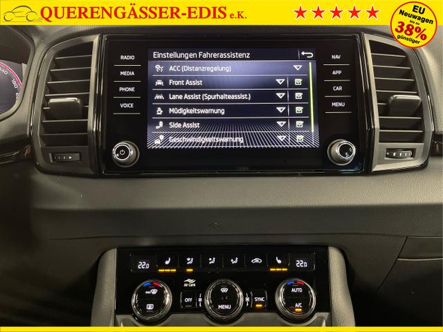 Skoda / Karoq / Blau / / / TDI 4x4 AHK+360°+Alu19+Navi+Matrix+Winter-Paket