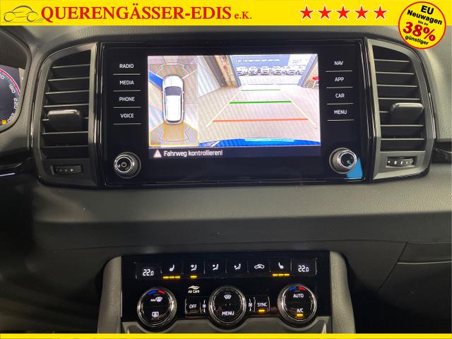 Skoda / Karoq / Blau / / / TDI 4x4 AHK+360°+Alu19+Navi+Matrix+Winter-Paket