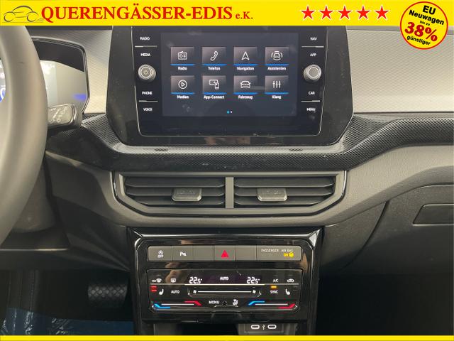 Volkswagen / T-Cross / Blau / / / 115PS DSG AHK+Navi+Kessy+Sitzheizung+App-Connect+ACC