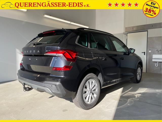 Skoda / KAMIQ / Schwarz / / / 115PS DSG Matrix+AHK+Kamera+PDC vor+hi+Kessy+Sitzheizung+GVL