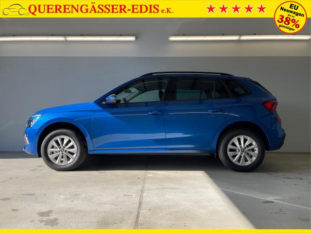 Skoda / KAMIQ / Blau / / / 115PS DSG Matrix+AHK+Kamera+PDC vor+hi+Kessy+Sitzheizung+GVL